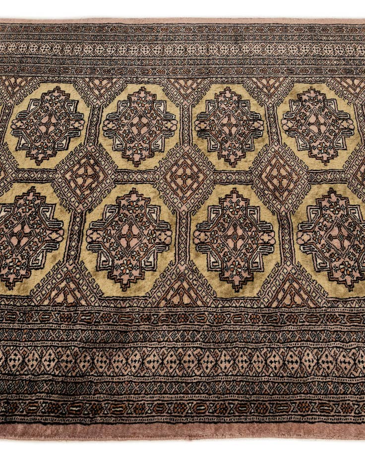 Detail image of  4' 4 x 5' 5  Hand Knotted Bokhara Oriental Wool Rug