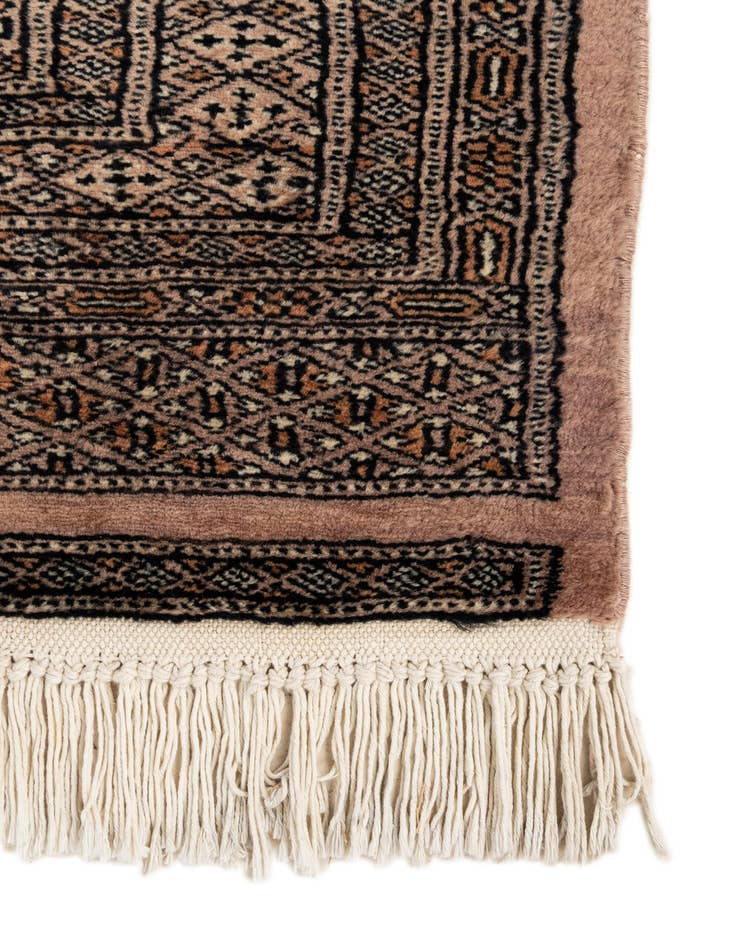 Detail image of  4' 4 x 5' 5  Hand Knotted Bokhara Oriental Wool Rug