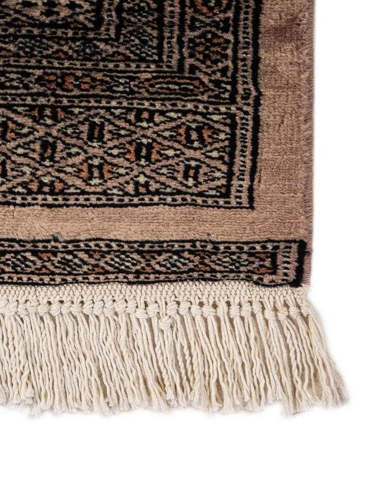 Detail image of  4' 4 x 5' 5  Hand Knotted Bokhara Oriental Wool Rug