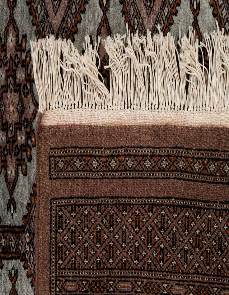 Detail image of  4' 3 x 6' 5  Hand Knotted Bokhara Oriental Wool Rug