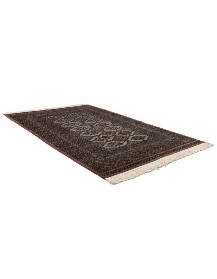 Detail image of  4' 3 x 6' 5  Hand Knotted Bokhara Oriental Wool Rug