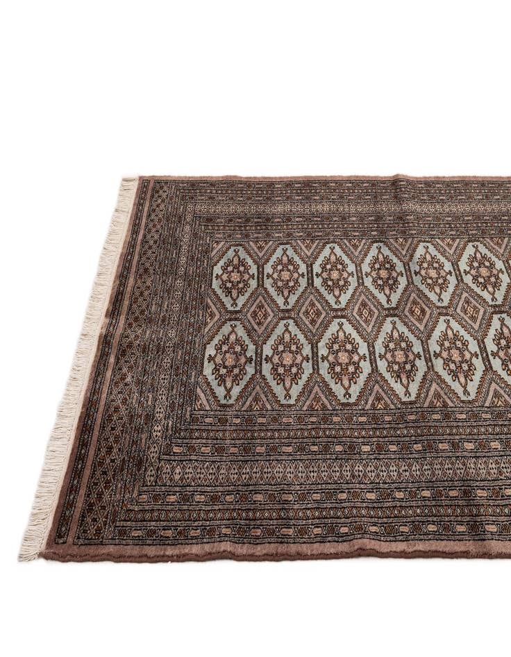 Detail image of  4' 3 x 6' 5  Hand Knotted Bokhara Oriental Wool Rug