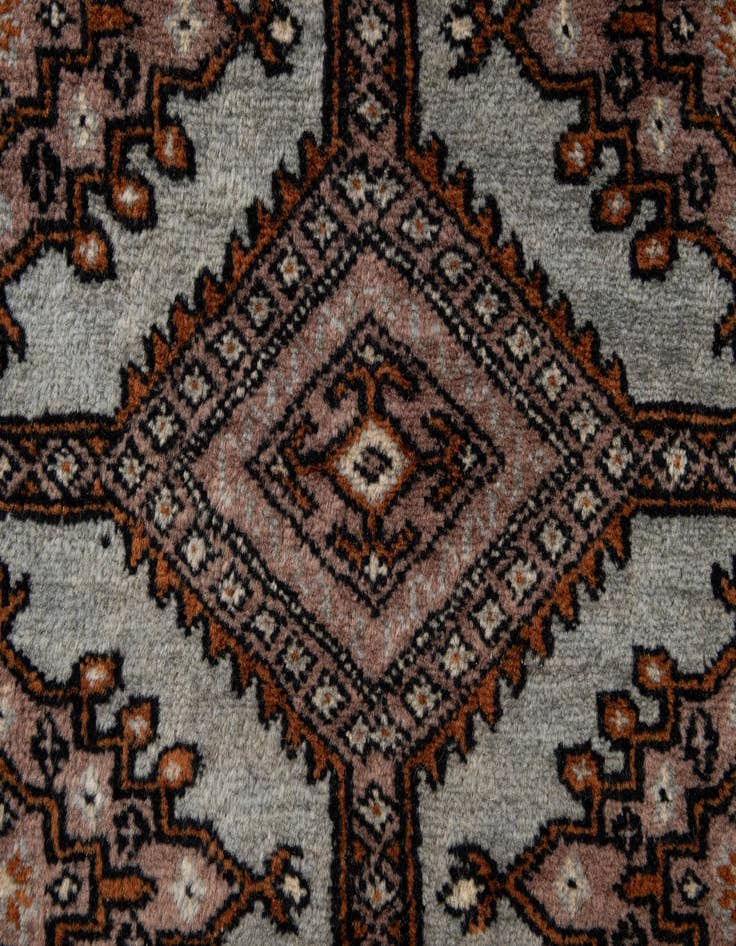 Detail image of  4' 3 x 6' 5  Hand Knotted Bokhara Oriental Wool Rug