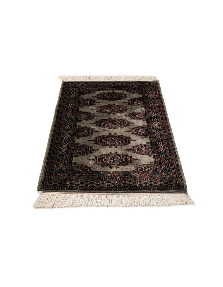 Detail image of  2' 1 x 3' 2  Hand Knotted Bokhara Oriental Wool Rug