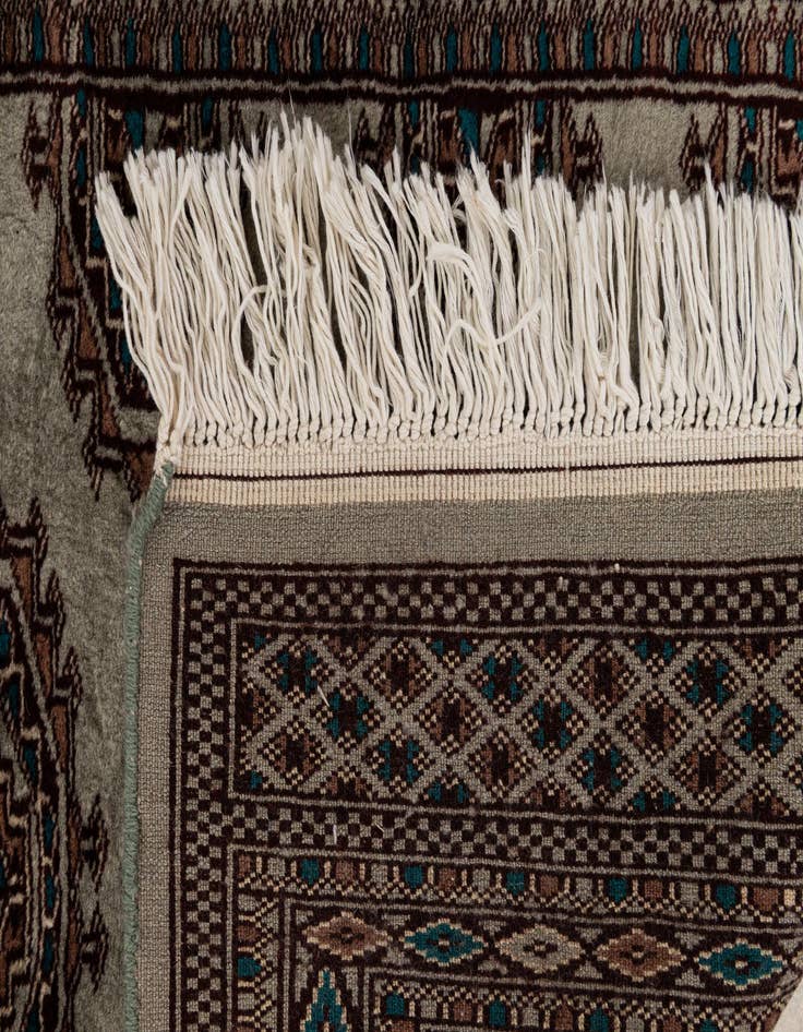 Detail image of  2' 1 x 3' 2  Hand Knotted Bokhara Oriental Wool Rug