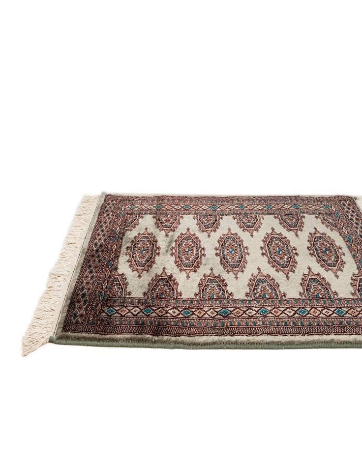 Detail image of  2' 1 x 3' 2  Hand Knotted Bokhara Oriental Wool Rug