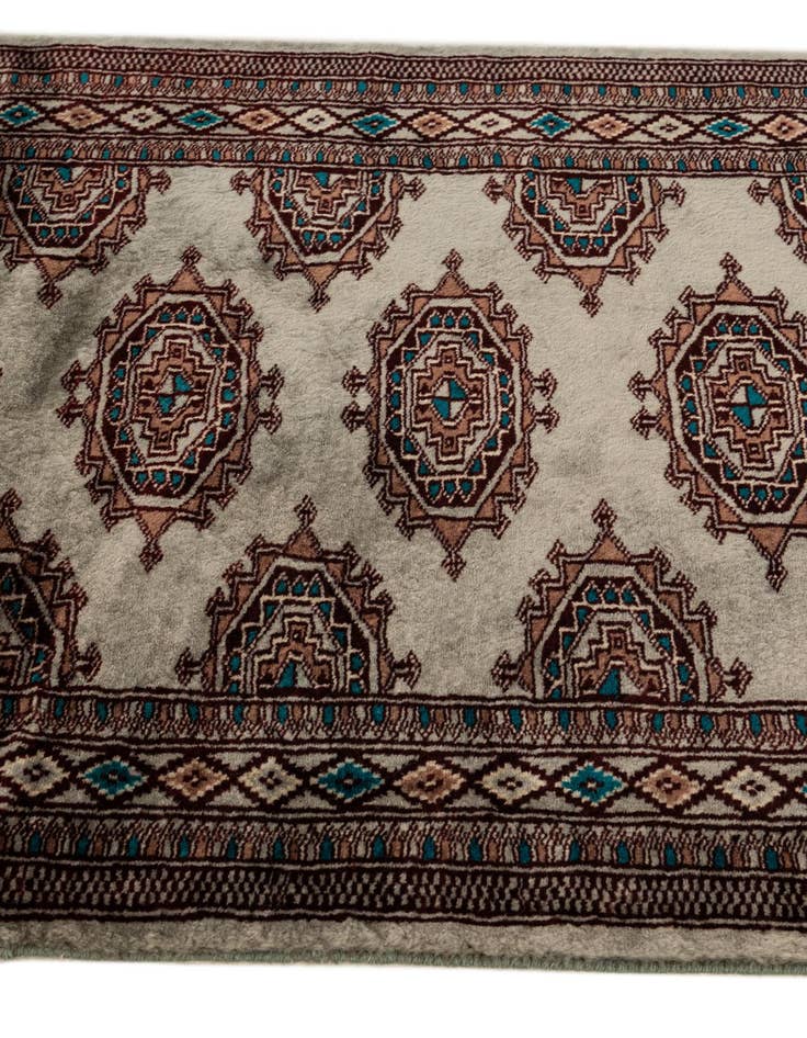 Detail image of  2' 1 x 3' 2  Hand Knotted Bokhara Oriental Wool Rug