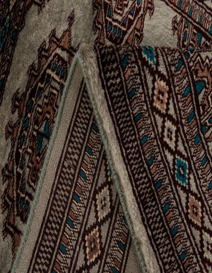 Detail image of  2' 1 x 3' 2  Hand Knotted Bokhara Oriental Wool Rug