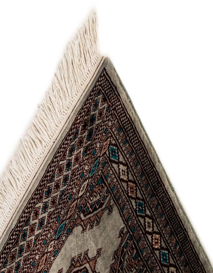 Detail image of  2' 1 x 3' 2  Hand Knotted Bokhara Oriental Wool Rug