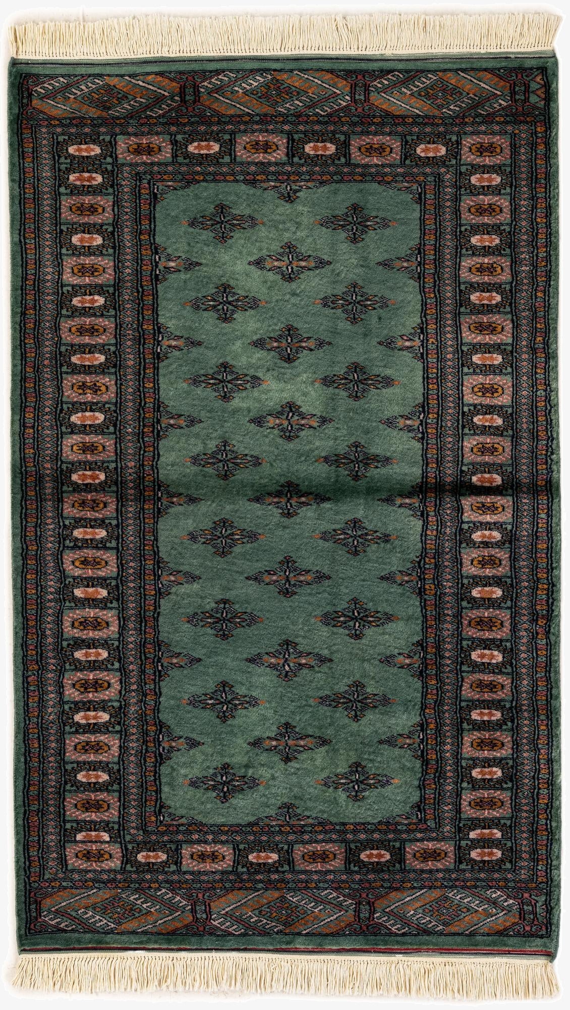  3' 1 x 5' 1  Hand Knotted Bokhara Wool Rug