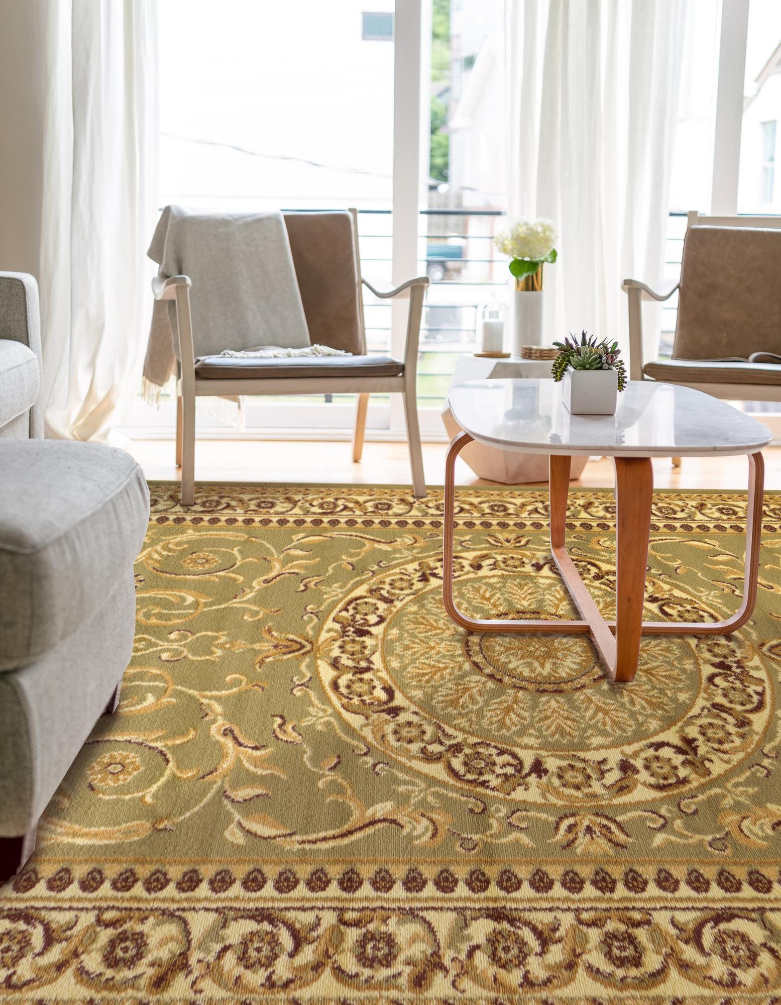 Light Green 10' x 13' Chateau Rug | Rugs.com