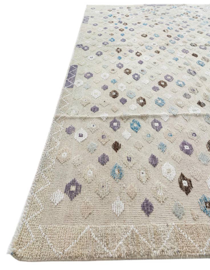 Detail image of  8' 10 x 12'  Hand Knotted Darya Wool Rug