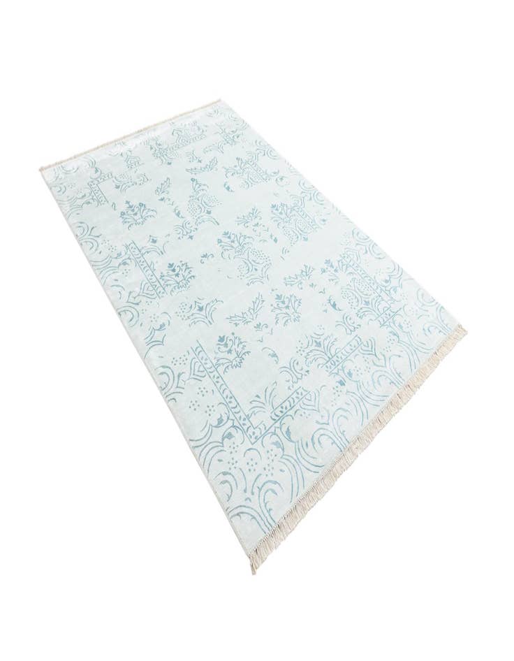 Detail image of  5' 7 x 8'  Hand Knotted Darya Wool Rug