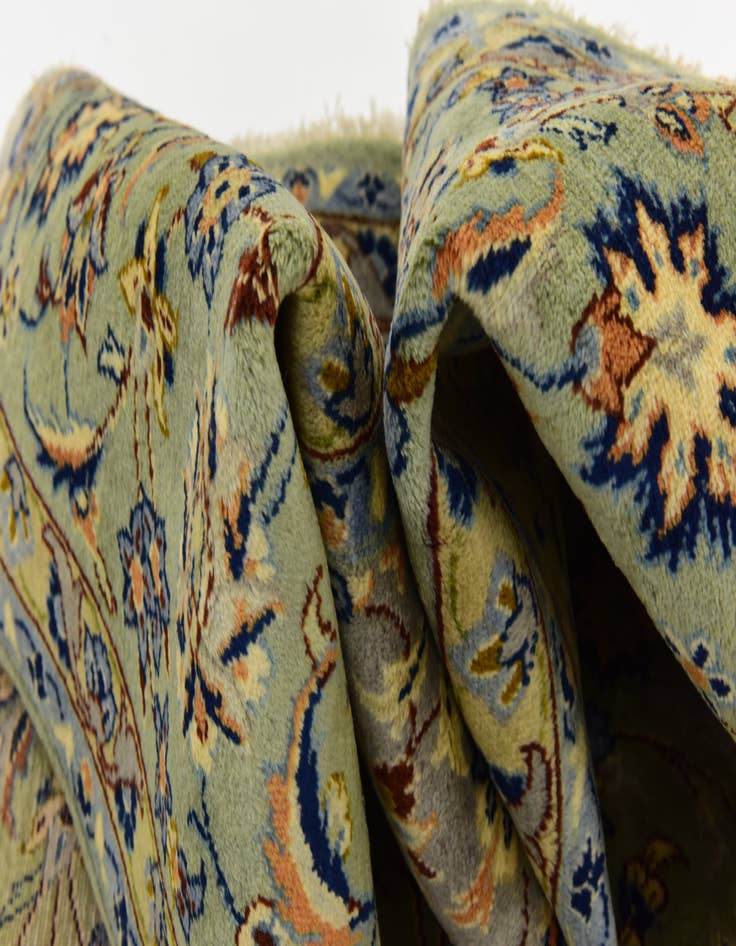 Detail image of  9' 5 x 12' 10  Hand Knotted Isfahan Persian Wool Rug