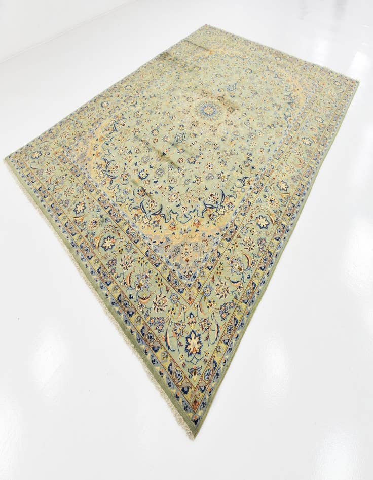 Detail image of  9' 5 x 12' 10  Hand Knotted Isfahan Persian Wool Rug