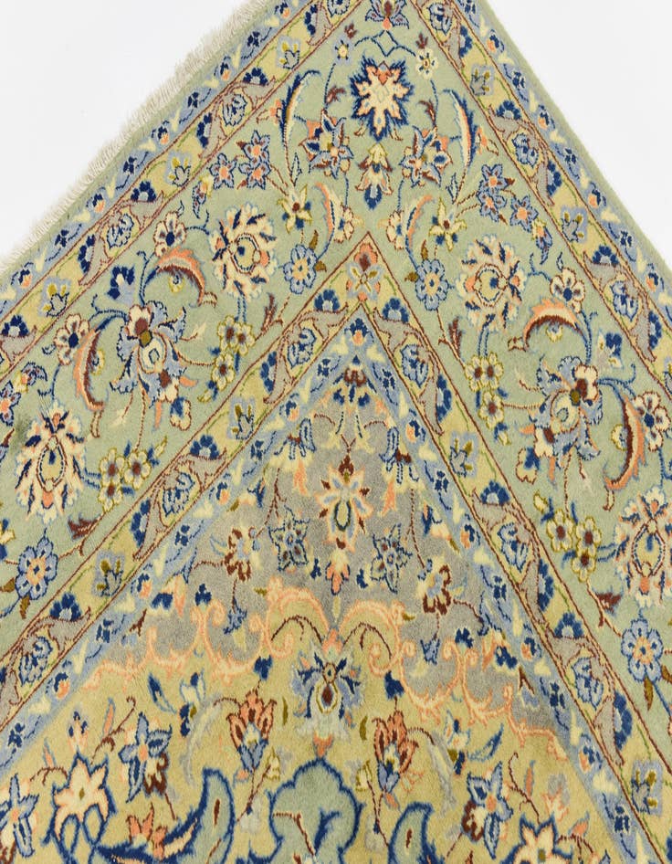 Detail image of  9' 5 x 12' 10  Hand Knotted Isfahan Persian Wool Rug