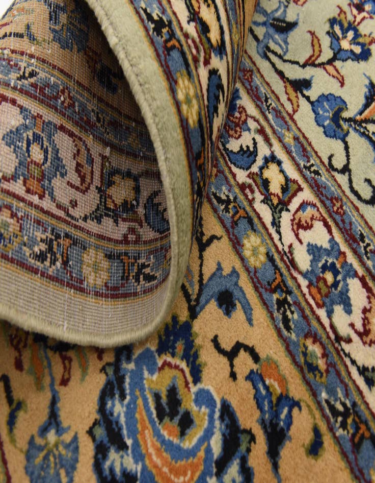 Detail image of  9' 10 x 13' 9  Hand Knotted Kashan Persian Wool Rug