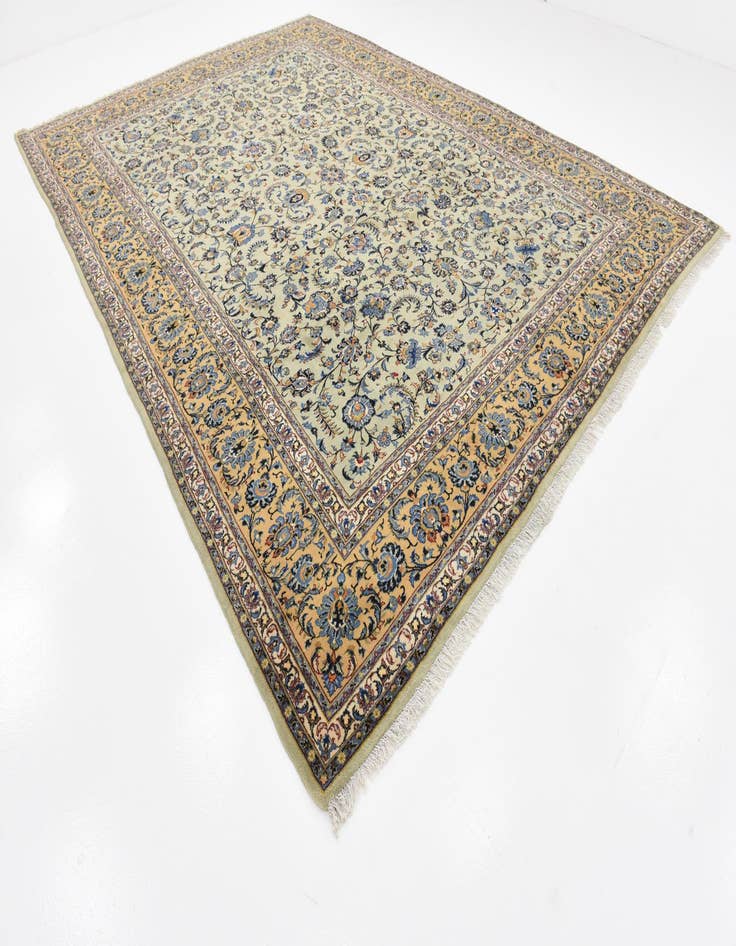 Detail image of  9' 10 x 13' 9  Hand Knotted Kashan Persian Wool Rug