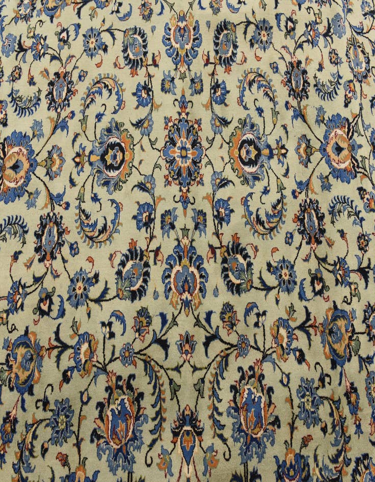 Detail image of  9' 10 x 13' 9  Hand Knotted Kashan Persian Wool Rug