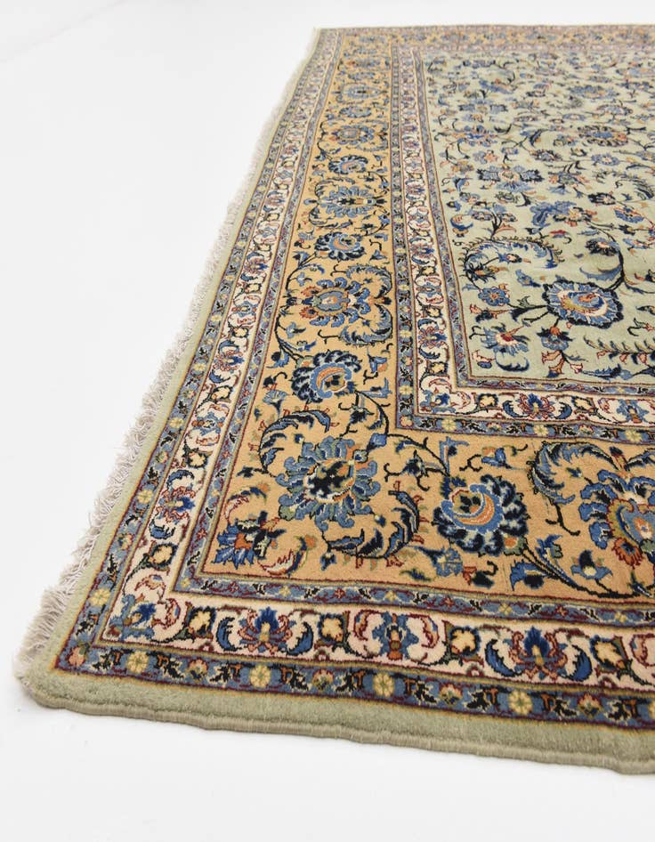 Detail image of  9' 10 x 13' 9  Hand Knotted Kashan Persian Wool Rug