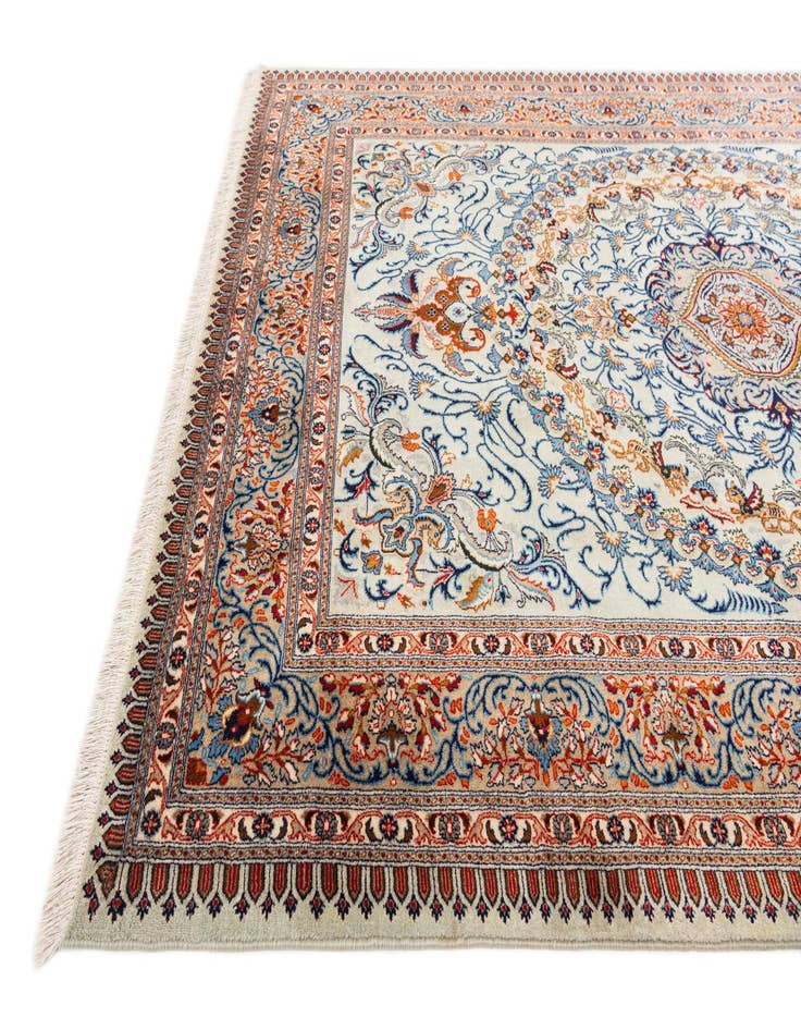 Detail image of  6' 6 x 9' 9  Hand Knotted Kashan Persian Rug