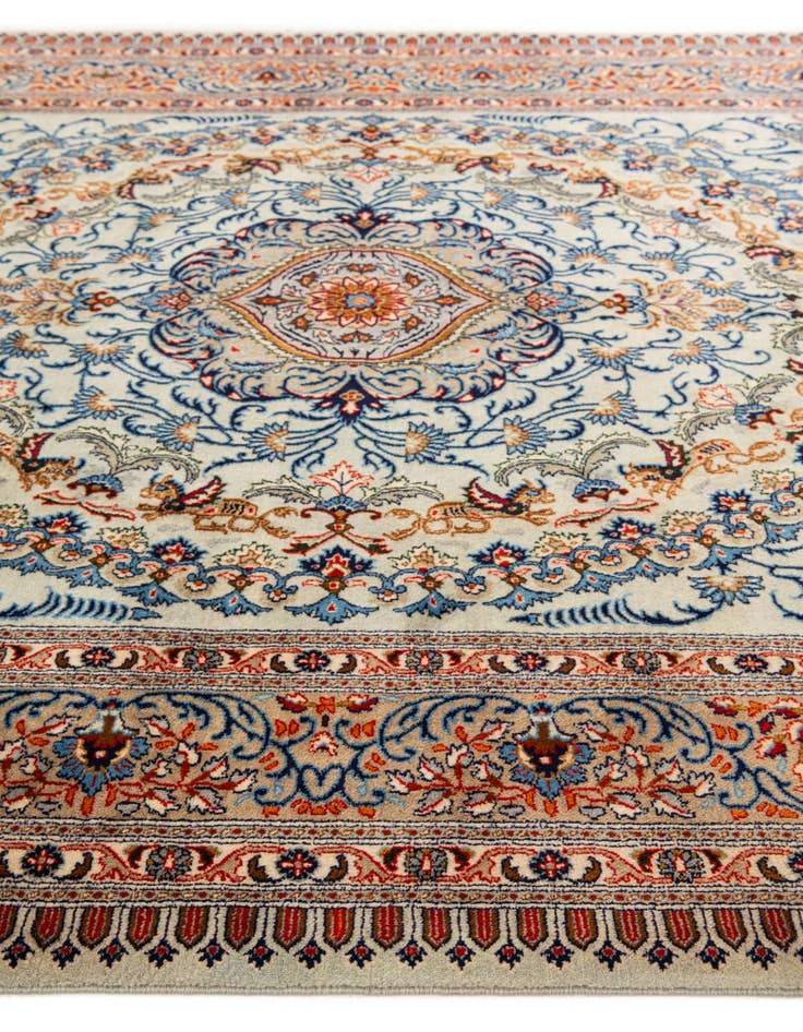 Detail image of  6' 6 x 9' 9  Hand Knotted Kashan Persian Rug