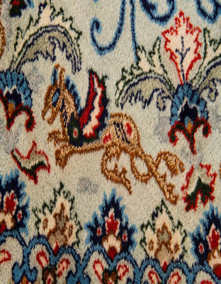 Detail image of  6' 6 x 9' 9  Hand Knotted Kashan Persian Rug