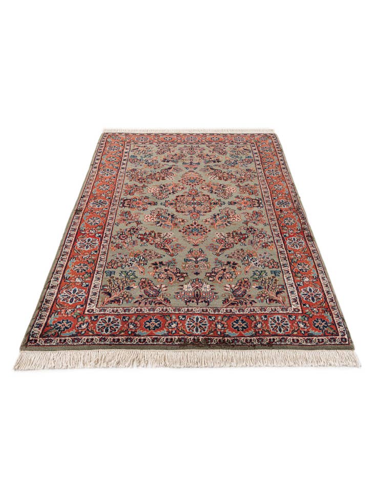 Detail image of  3' 4 x 5' 6  Hand Knotted Kashan Oriental Wool Rug