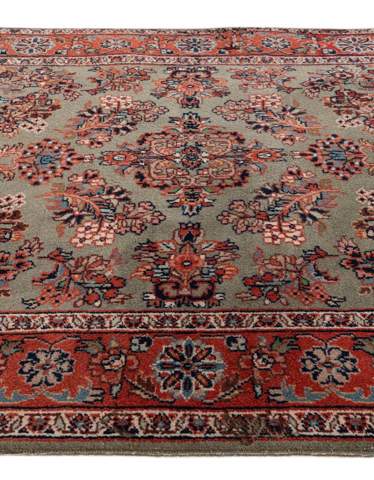 Detail image of  3' 4 x 5' 6  Hand Knotted Kashan Oriental Wool Rug