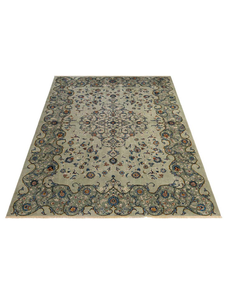 Detail image of  8' 10 x 11' 10  Hand Knotted Kashan Persian Wool Rug