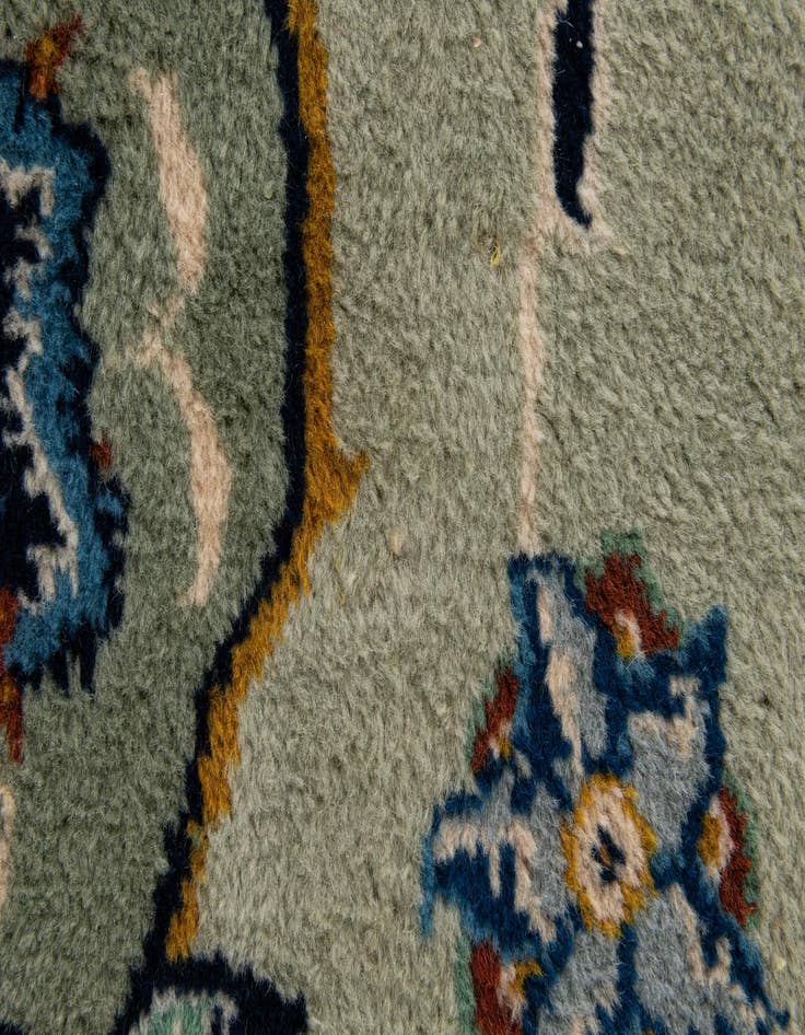 Detail image of  8' 10 x 11' 10  Hand Knotted Kashan Persian Wool Rug