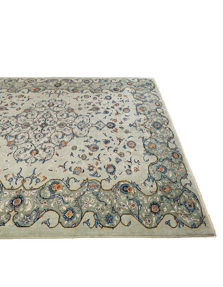 Detail image of  8' 10 x 11' 10  Hand Knotted Kashan Persian Wool Rug