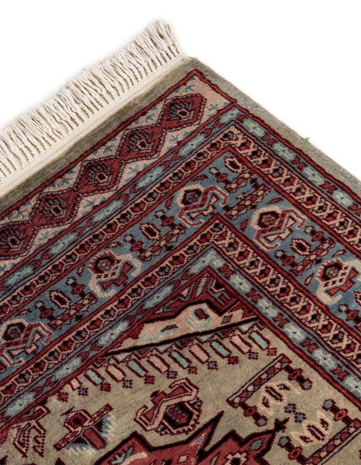 Detail image of  4' 3 x 6' 4  Hand Knotted Kazak Oriental Wool Rug