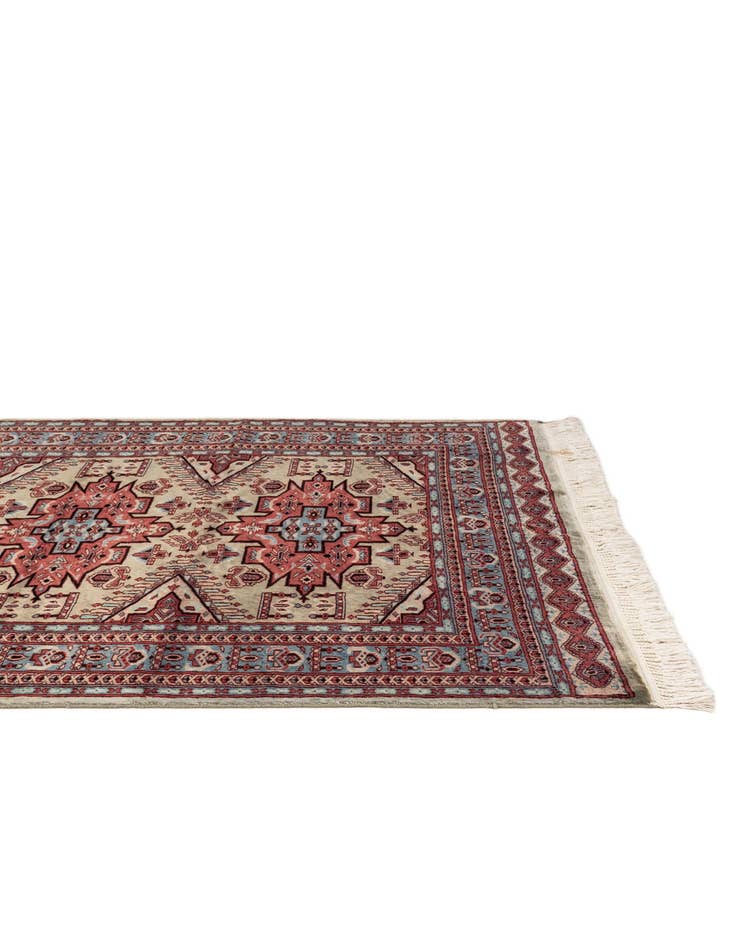 Detail image of  4' 3 x 6' 4  Hand Knotted Kazak Oriental Wool Rug