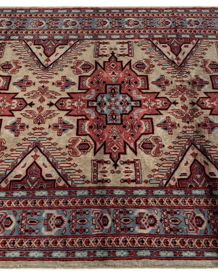 Detail image of  4' 3 x 6' 4  Hand Knotted Kazak Oriental Wool Rug