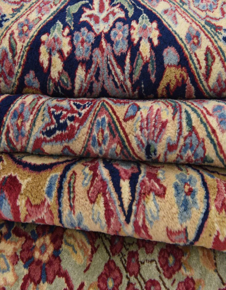 Detail image of  12' 11 x 19' 2  Hand Knotted Kerman Persian Rug