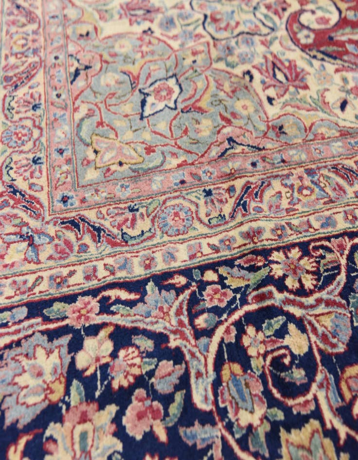 Detail image of  12' 11 x 19' 2  Hand Knotted Kerman Persian Rug