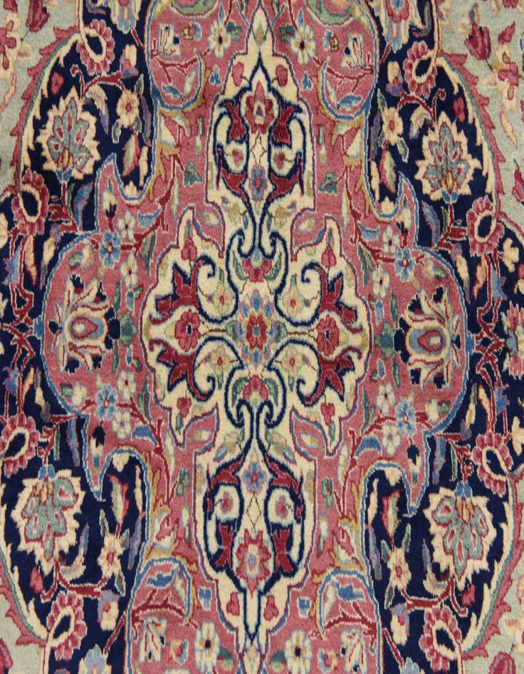 Detail image of  12' 11 x 19' 2  Hand Knotted Kerman Persian Rug