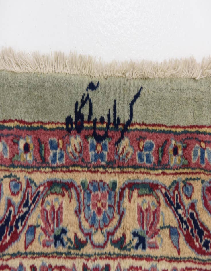Detail image of  12' 11 x 19' 2  Hand Knotted Kerman Persian Rug