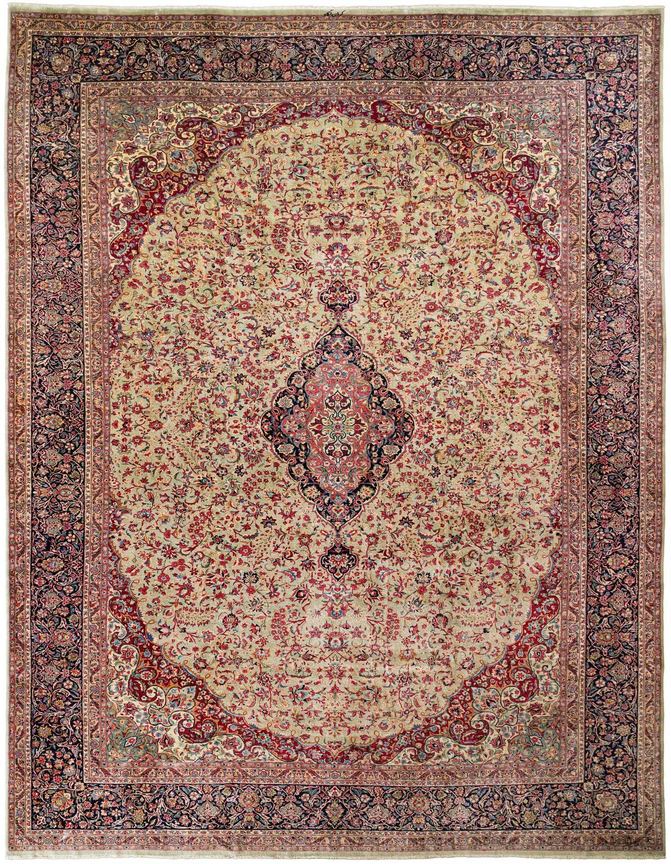 Primary image  12' 11 x 19' 2  Hand Knotted Kerman Persian Rug