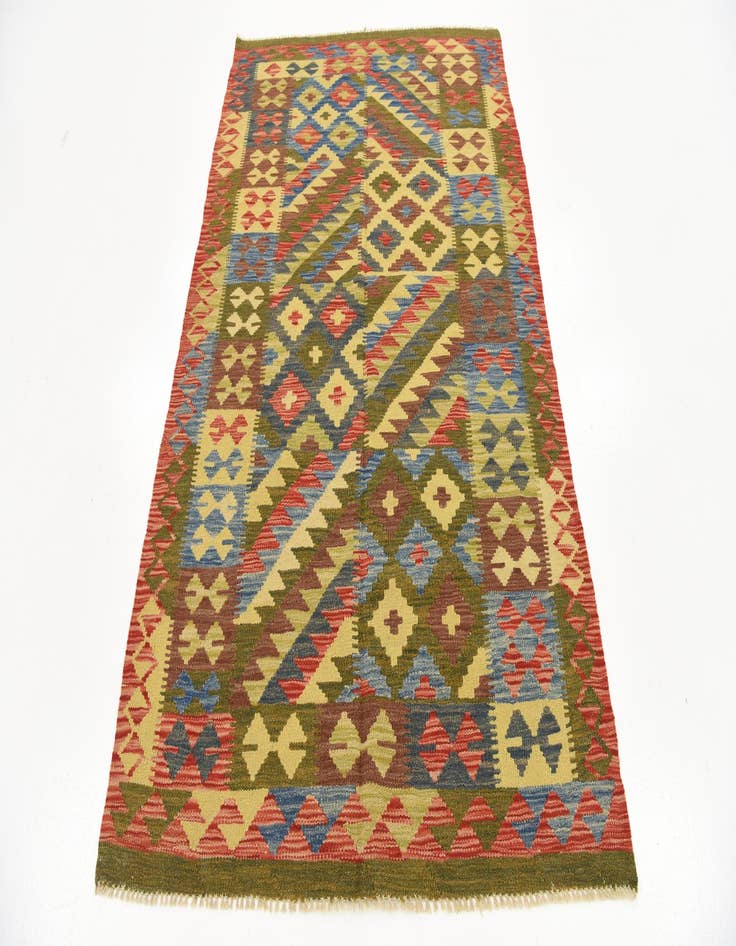 Detail image of  3' 11 x 6' 4  Hand Woven Kilim Maymana Wool Rug