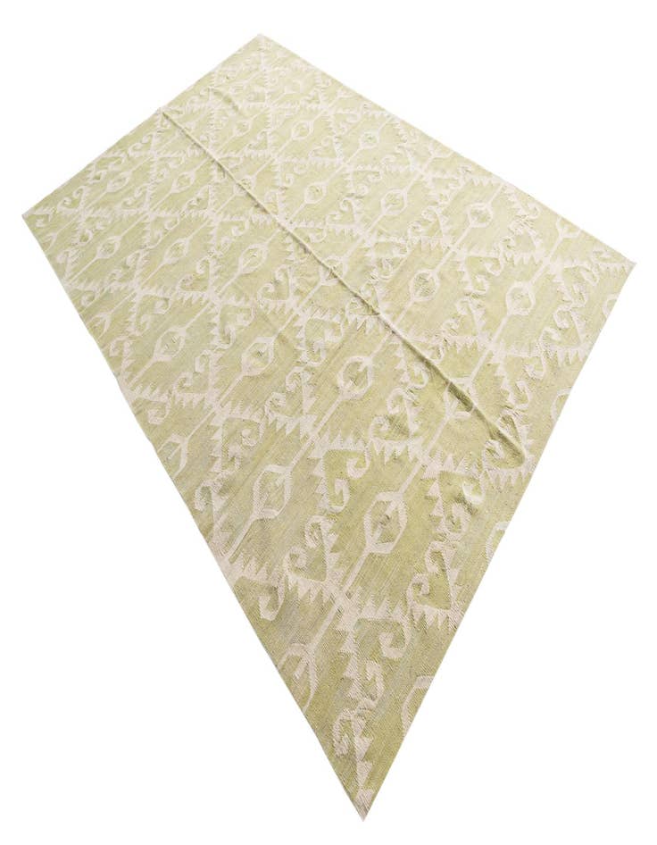 Detail image of  6' 10 x 10'  Hand Woven Kilim Modern Wool Rug