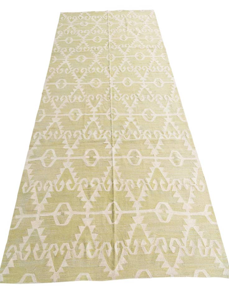 Detail image of  6' 10 x 10'  Hand Woven Kilim Modern Wool Rug