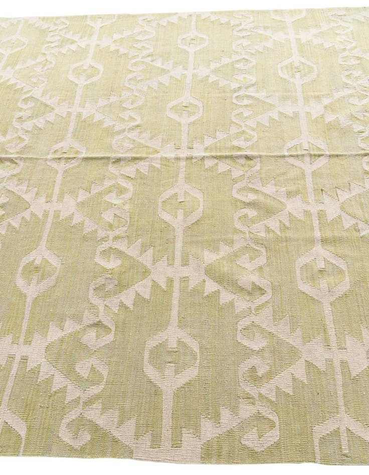 Detail image of  6' 10 x 10'  Hand Woven Kilim Modern Wool Rug