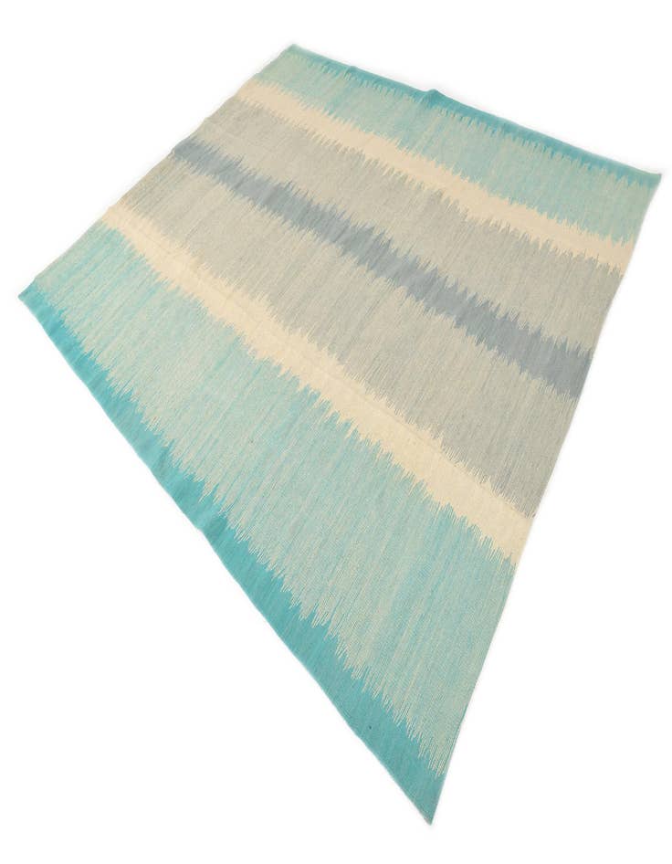 Detail image of  8' x 9' 8  Hand Woven Kilim Modern Wool Rug