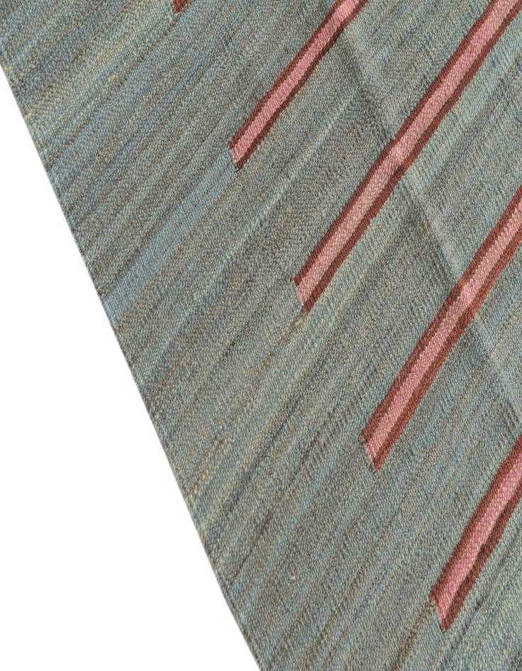Detail image of  4' 2 x 6'  Hand Woven Kilim Modern Wool Rug