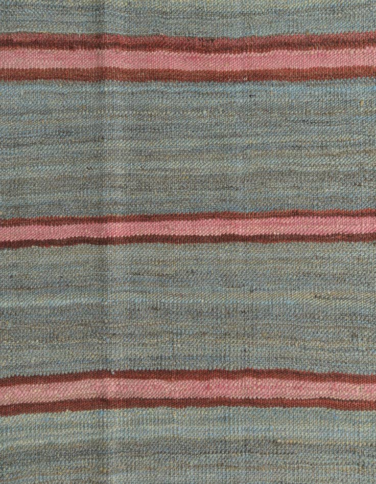 Detail image of  4' 2 x 6'  Hand Woven Kilim Modern Wool Rug