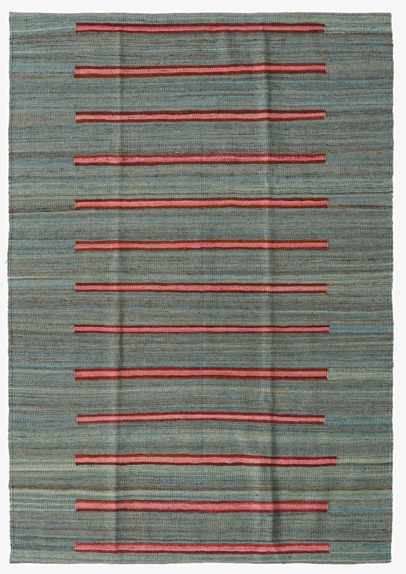  4' 2 x 6'  Hand Woven Kilim Modern Wool Rug