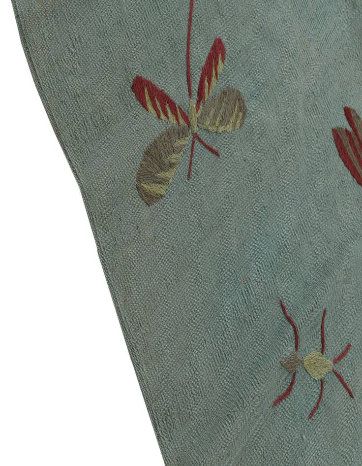 Detail image of  5' 3 x 6' 3  Hand Woven Kilim Suzani Wool Rug