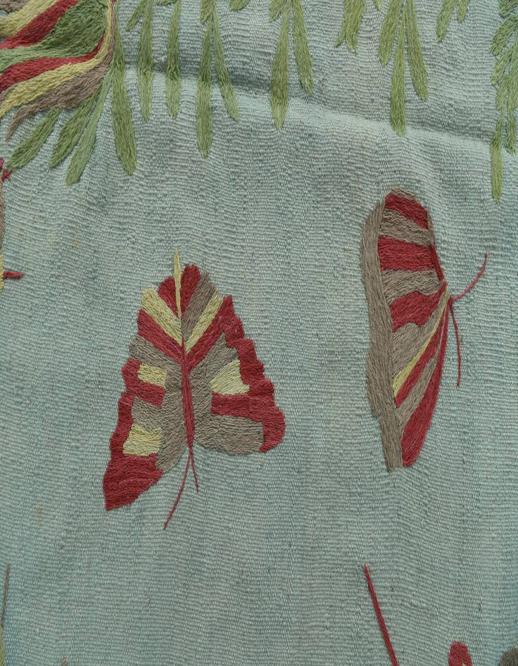 Detail image of  5' 3 x 6' 3  Hand Woven Kilim Suzani Wool Rug